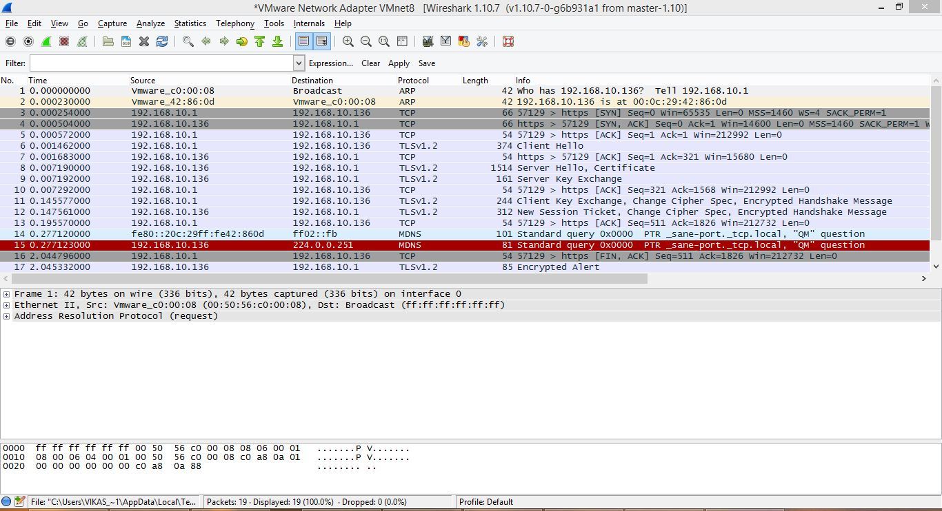 what does protocol properties in wireshark use